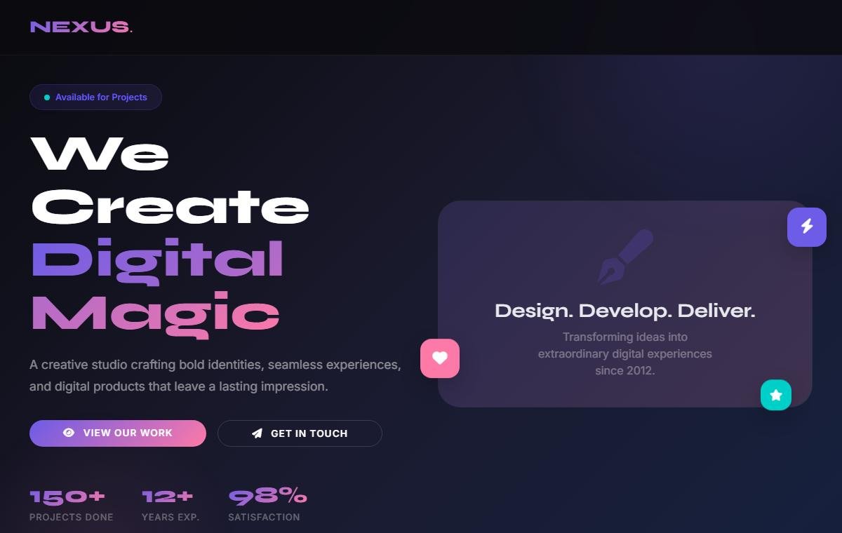 Nexus Studio template preview