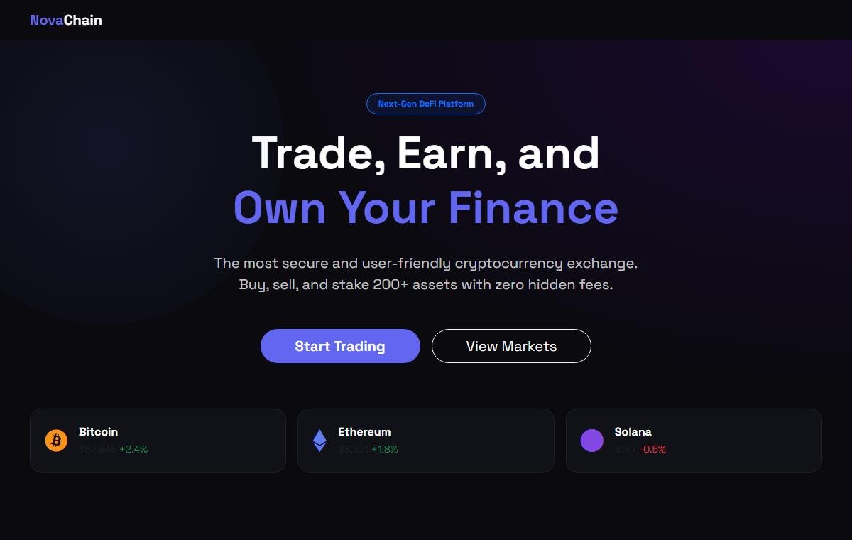Crypto & Fintech template preview